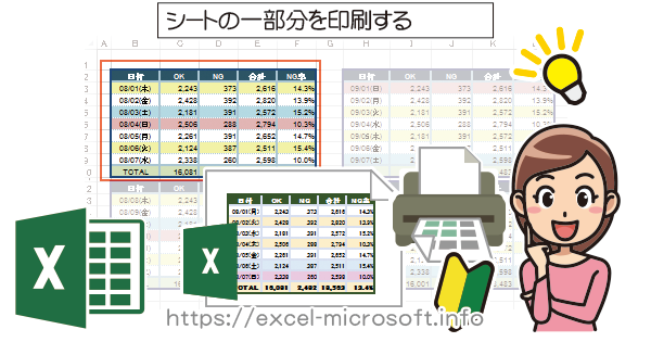 ワークシートの一部を印刷する Excel エクセル の使い方